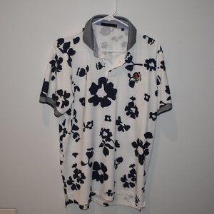 Greyson White and Navy Golf Polo